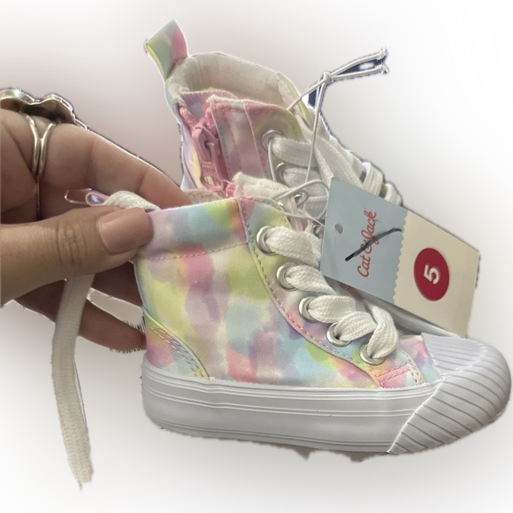 Toddler/ little Girls' Shane Tie-Dye Lace-Up Zipper Sneakers - Cat & Jack - Picture 3 of 5